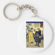 Miyamoto Musashi and the Fortune Teller c. 1800's Keychain