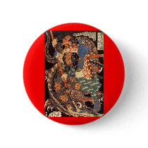 Miyamoto Musashi Painting c. 1800's Buttons