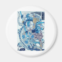 Miyamoto Musashi Painting c. 1800's Magnet