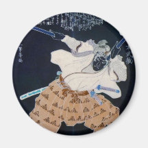 Miyamoto Musashi Painting c. 1800's Print Refrigerator Magnets