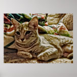 Miyu Cat Art Poster