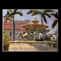 Mizner Memorial Fountain postcard postcards