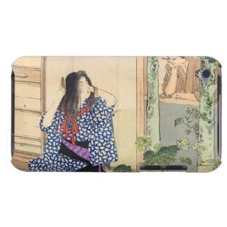 Mizuno Toshikata, Bijin combing hair vintage japan iPod Touch Covers