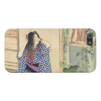 Mizuno Toshikata, Bijin combing hair vintage japan iPhone 5 Cover