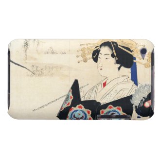 Mizuno Toshikata Courtesan and Maid oriental art Barely There iPod Case