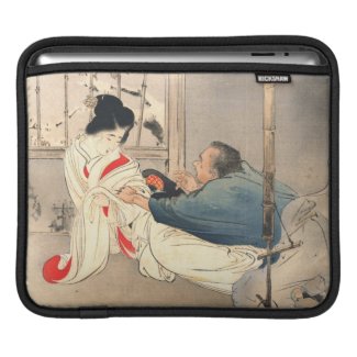 Mizuno Toshikata Unwelcom Adwances japan art iPad Sleeves