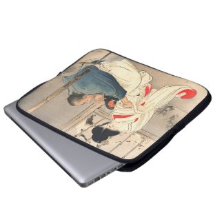 Mizuno Toshikata Unwelcom Adwances japan art Laptop Sleeve