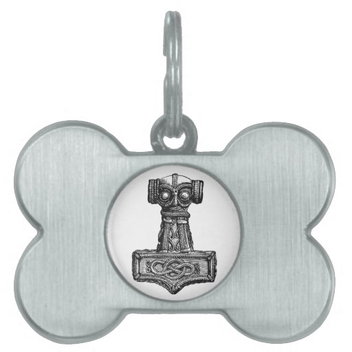 Mjolnir Thor's Hammer Pet Tag Zazzle