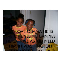 mjstamajahp 055, WE LOVE OBAMA HE IS THE ONE YE... posters