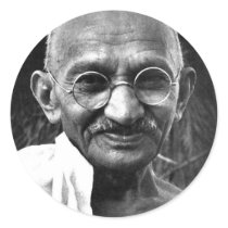 MKGandhi Round Sticker