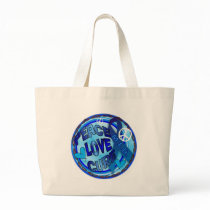 mld  AWARENESS PEACE LOVE CURE Canvas Bags