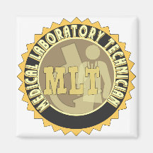 MLT BADGE MEDICAL LABORATORY TECHNICIAN MAGNETS