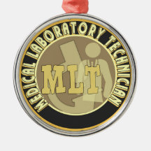 MLT BADGE MEDICAL LABORATORY TECHNICIAN ORNAMENTS
