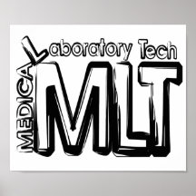 MLT GRUNGE TEXT MEDICAL LABORATORY TECHNICIAN PRINT