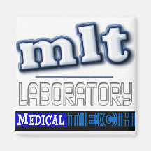 MLT LOGO - LABORATORY MEDICAL TECH FRIDGE MAGNETS