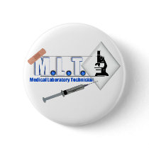 MLT LOGO W/ MICROSCOPE - MEDICAL LABORATORY TECH PINS