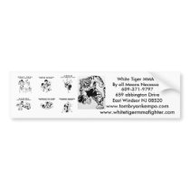 mma all arts, upper cut tiger, White Tiger MMA,... bumper stickers by rrs0972 mma all arts, upper cut tiger, White Tiger MMA,... bumper stickers