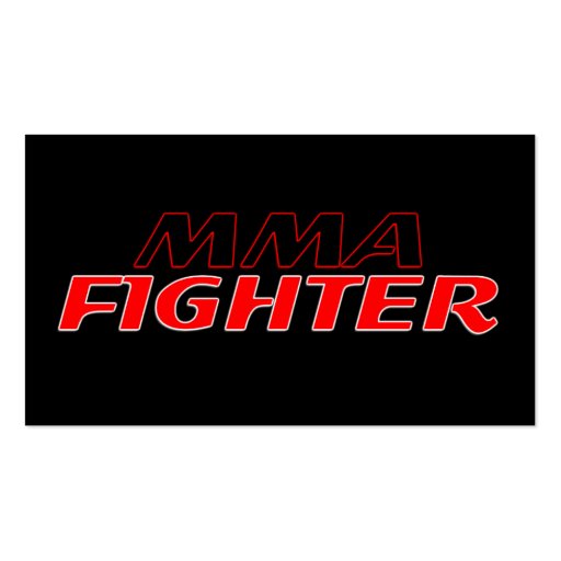 MMA FIGHTER BUSINESS CARD (back side)