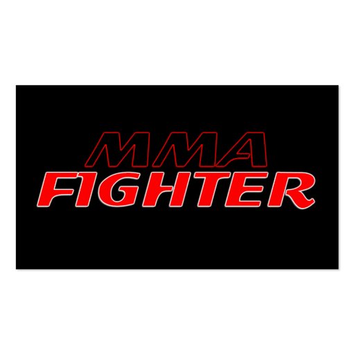 MMA FIGHTER DESIGN 1 BUSINESS CARD (back side)