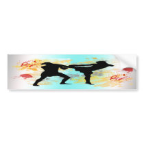 MMA Head Kick Bumper Sticker