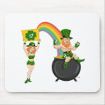 MMA Leprechaun Fighter & Ring Girl Mouse Pads