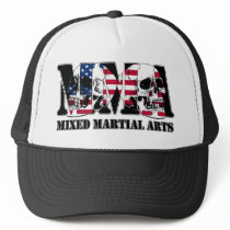 MMA Mixed Martial Arts Japan Flag & Skulls hats