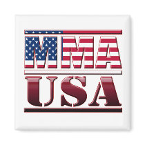MMA Mixed Martial Arts USA Flag magnets by MMAKnockoutStore MMA Mixed Martial Arts USA Flag magnets