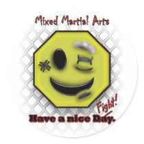 MMA Smile, Have a NIce Day/Fight stickers