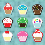 Cupcake Magnets