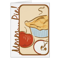 Mmm Pie design Greeting Cards