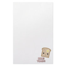 mmm toast stationery design