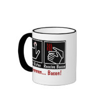 mmmmm... Bacon! Push button bacon mug