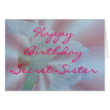 MNFl-SecSisBday- customize Greeting Cards