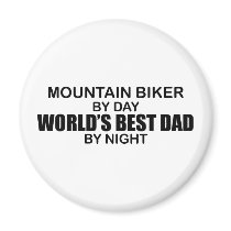 Mntn Biker - World's Best Dad Refrigerator Magnets