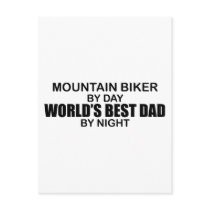 Mntn Biker - World's Best Dad Post Card