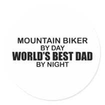 Mntn Biker - World's Best Dad Stickers