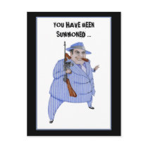 Mob Boss Murder Mystery Invitation Postcard