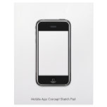 Mobile App Concept Sketch Pad, Large Customized Letterhead