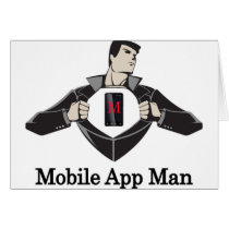 Mobile-App-Man- Greeting Card