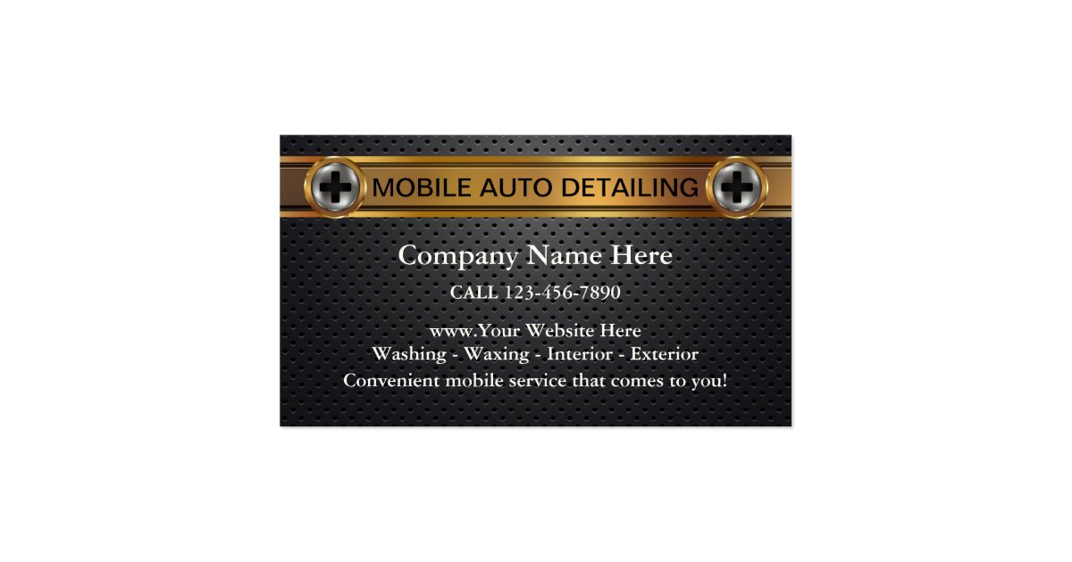 Car Detailing Business Cards Examples