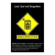 Mobile Device Attack Security Awareness Poster posters