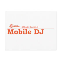 Mobile DJ Certified postcards