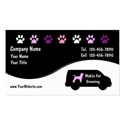 Mobile Grooming Business Cards