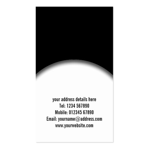 Mobile Phone Business Card (back side)