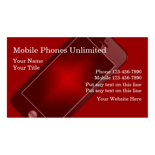 Mobile Phones Business Cards