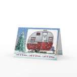 Mobile Scout Camper Trailer Holiday Cards