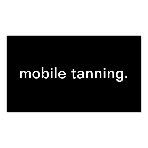 Mobile Tanning Business Card Templates (front side)