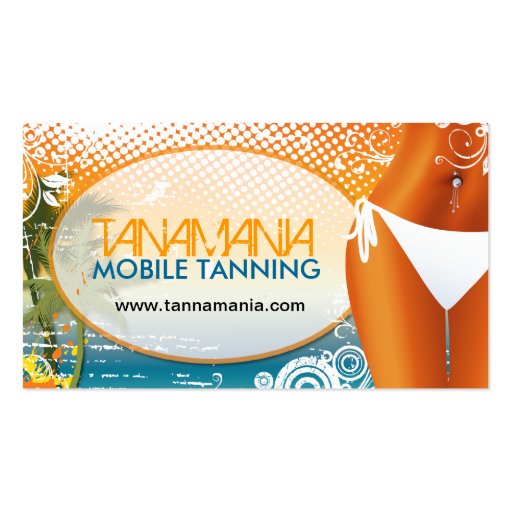 Mobile Tanning Salon Business Card (front side)