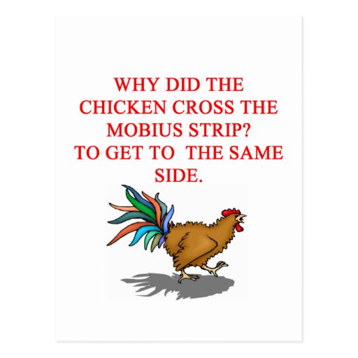 mobius strip joke postcard