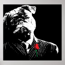 Mobster Pug Posters